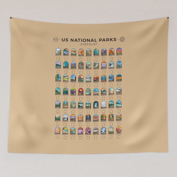 Item preview, US National Parks Checklist designed and sold by KrisSidDesigns.
