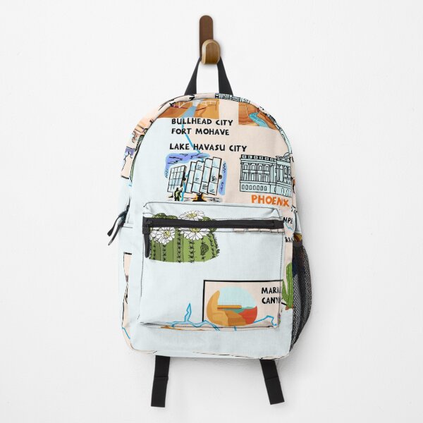 Item preview, Hand Drawn Illustration of Arizona state Map with Tourist Destinations, USA designed and sold by mashmosh.