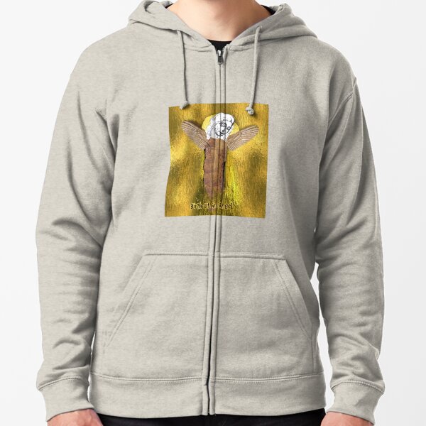 The Birth of an Angel (drawing by ACCI) Zipped Hoodie