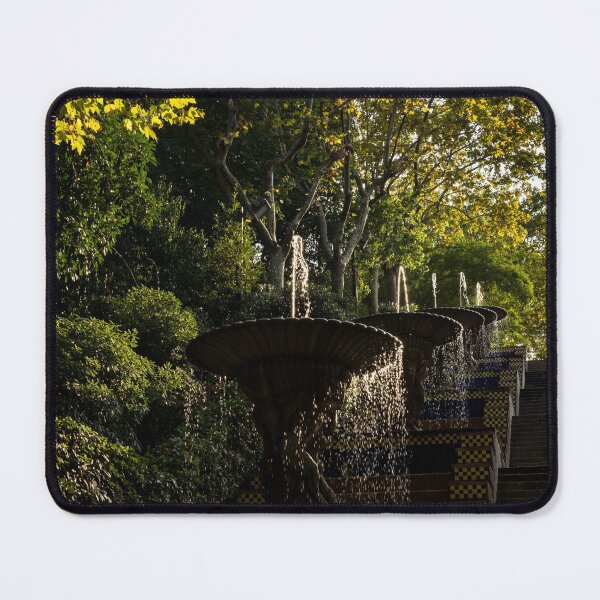 Item preview, Joyful, Sunny Splashes - a Blue and Yellow Cascade in Montjuic Park, Barcelona, Spain designed and sold by Georgia Mizuleva.