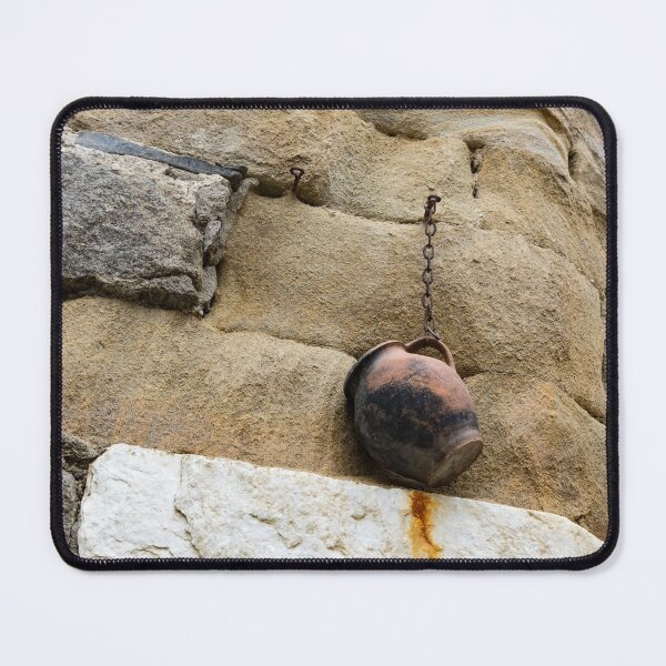 Item preview, The Hanging Jar - Rough Weathered Stones, Rust and Ceramics - a Vertical View designed and sold by Georgia Mizuleva.