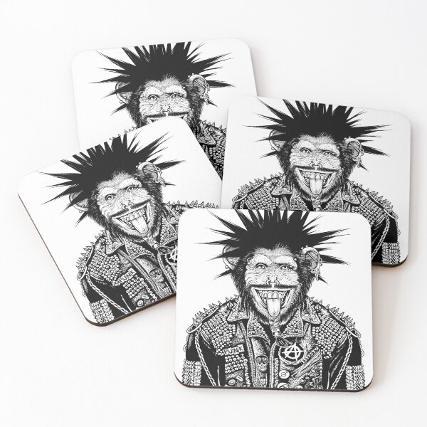 Item preview, Punk chimpanzee designed and sold by albertocubatas.