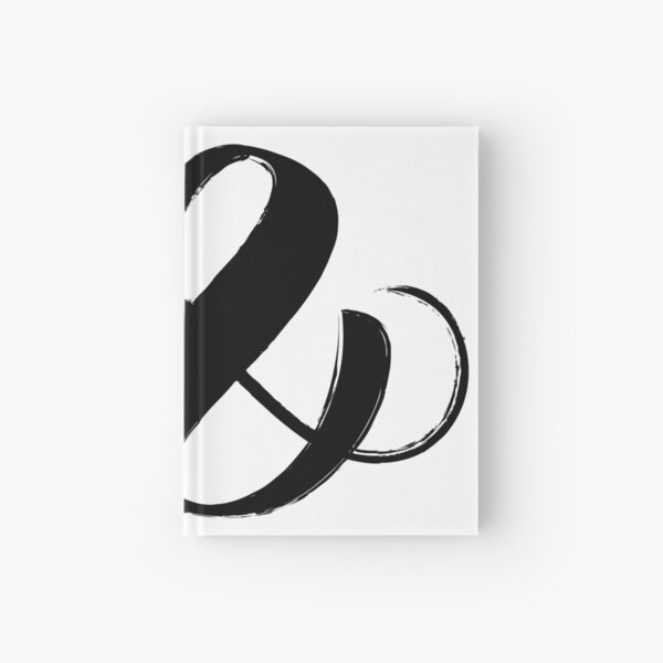Ampersand symbol black brush calligraphy Hardcover Journal