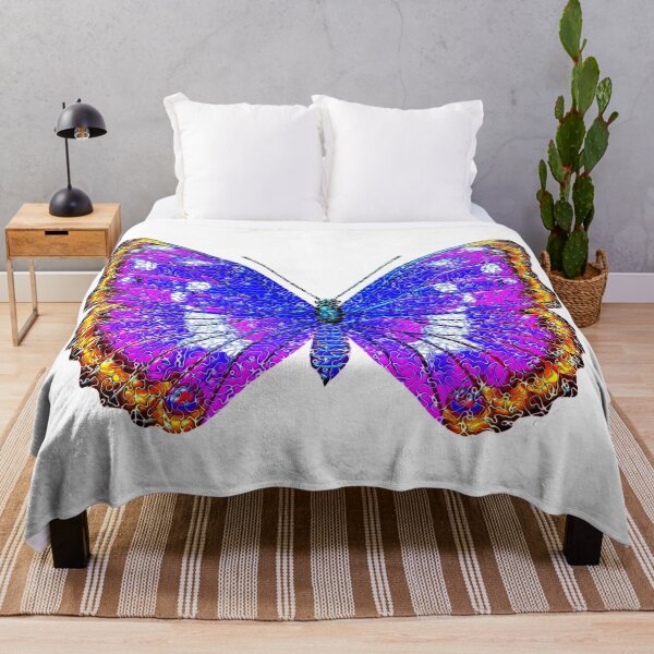 Item preview, Blue fullcolor tropical butterfly designed and sold by Elonium.