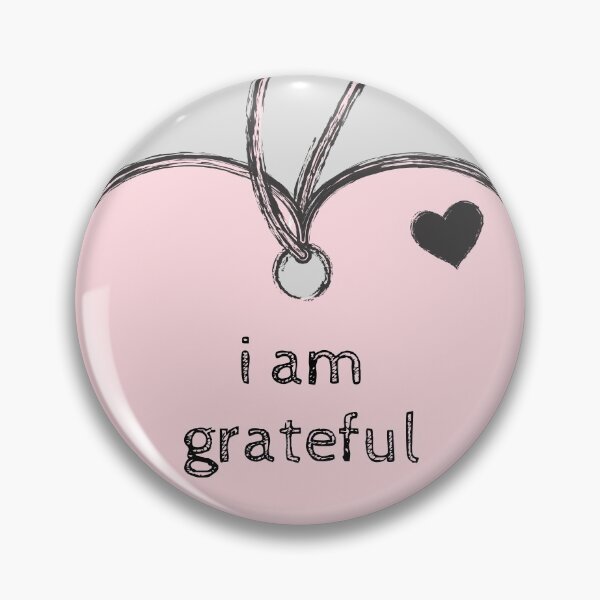 Item preview, I Am Grateful Pink Heart designed and sold by Always Inspired.