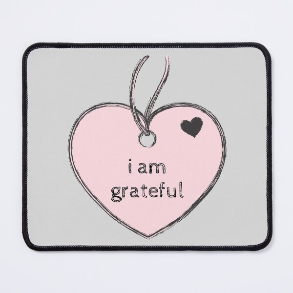 Item preview, I Am Grateful Pink Heart designed and sold by Always Inspired.