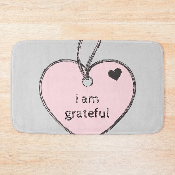 Item preview, I Am Grateful Pink Heart designed and sold by Always Inspired.