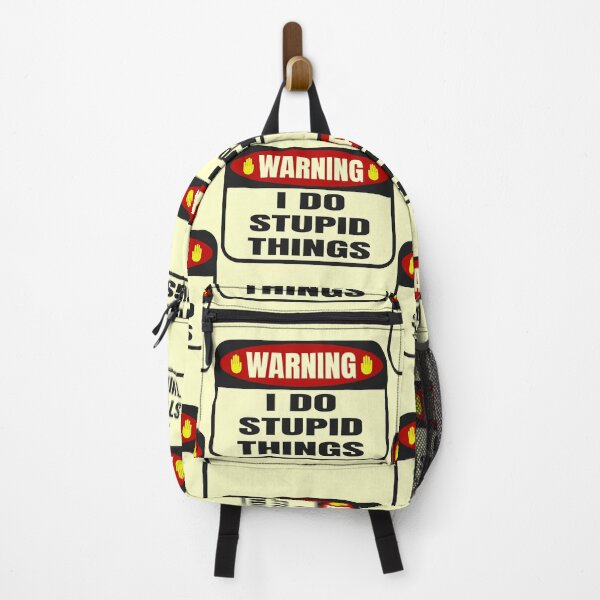 Item preview, WARNING I DO STUPID THINGS - funny quotes, funny meme designed and sold by Delandor.