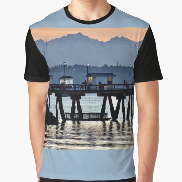 Dock Fishing Sunset T-Shirt