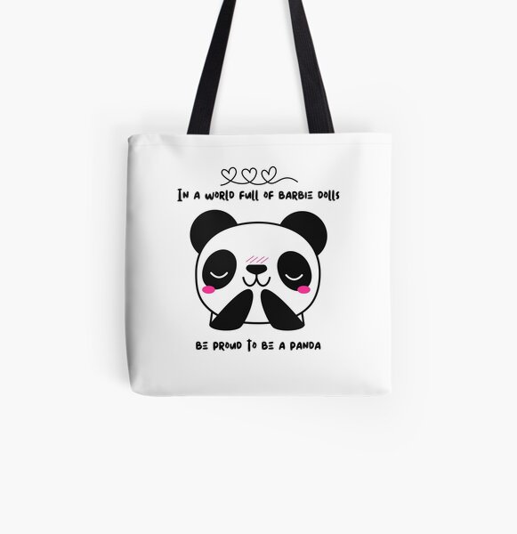 Red Panda tote bag noodles Asian anime fun shopping 100% cotton