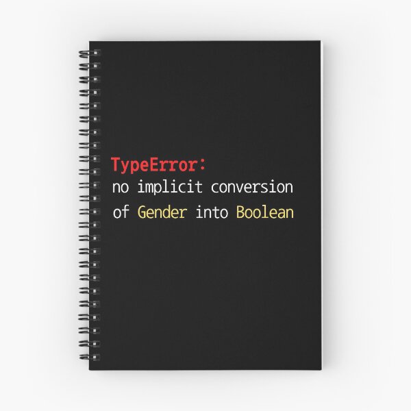 Item preview, Non Binary - TypeError no implicit conversion of gender into boolean designed and sold by Recti.