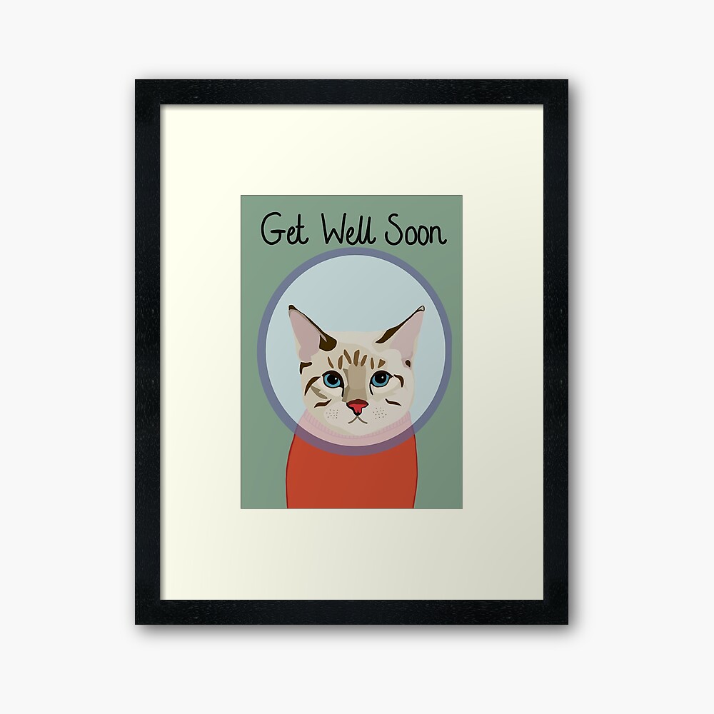 Get Well Soon Cat Card - 5 x 7 - Garden Cottage