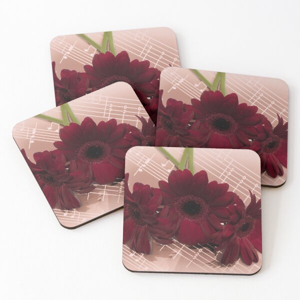 Item preview, Three Red Gerberas on Sheet Music designed and sold by Lynn Bolt.