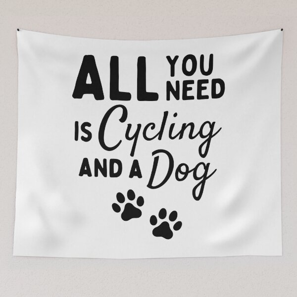 Item preview, All you need is cycling and a dog designed and sold by TheGreenGoat.