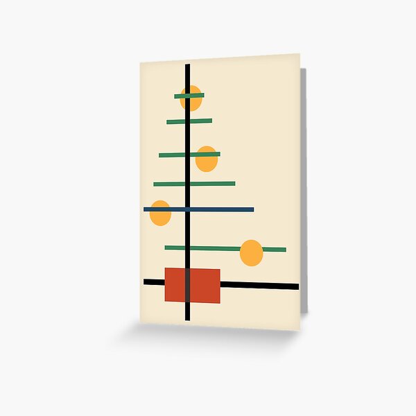 Bauhaus Inspired Christmas Tree Greeting Card