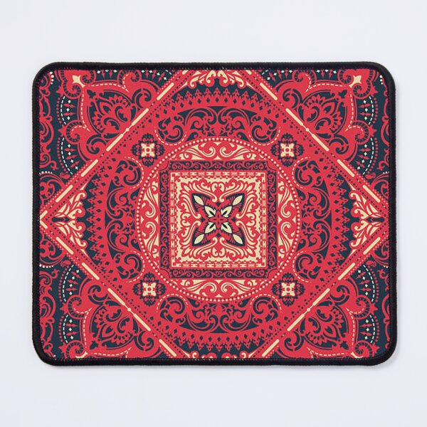 Item preview, bandana,blue and red bandana,henna pattern,middle eastern pattern,persian rug,etherial,spriritual,meditation,aromatherapy designed and sold by Nostrathomas66.