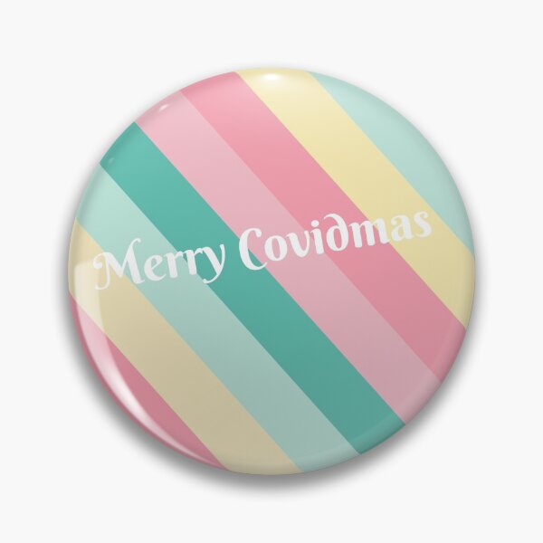 Item preview, Merry Covidmas - Sloped stripes and stars - pastel color - upright format designed and sold by greatnorris.