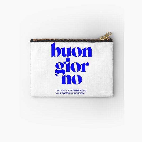 Item preview, buon giorno statement print: consume your lovers and your coffee responsibly. designed and sold by TrueType.