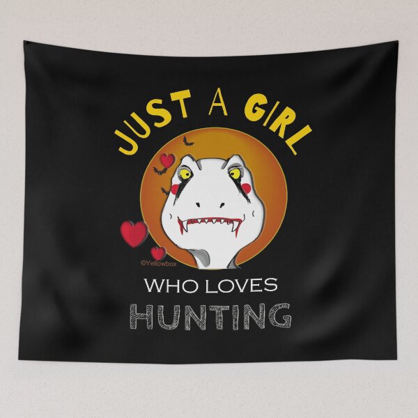 Item preview, JUST A GIRL WHO LOVES HUNTING - Yellowbox ink painting designed and sold by twyellowbox.