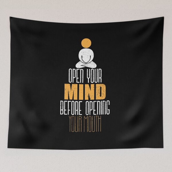 Item preview, Open your mind before opening mouth T shirt design designed and sold by T-Clouds.