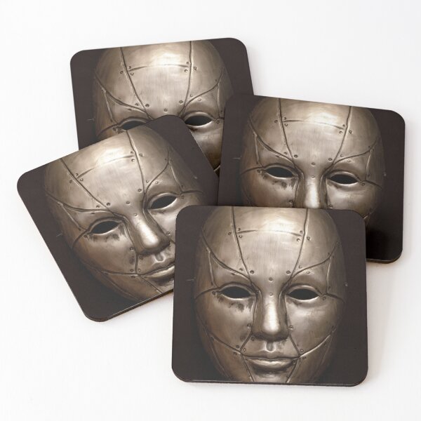 Item preview, Bronze Robot Face Mask Isolated designed and sold by yhelfman.