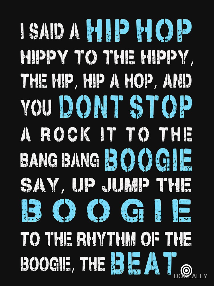 rappers delight lyrics t shirt