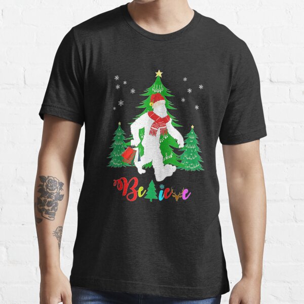 Christmas Shirt Believe Bigfoot Shirt Christmas Bigfoot Shirt Sasquatch Santa Shirt Bigfoot Lover Christmas Gift Bigfoot Xmas T Shirt
