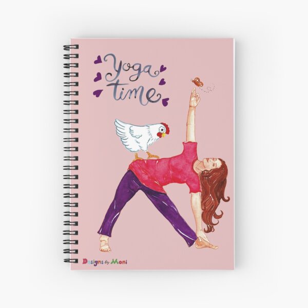 Triangle Yoga Pose - Luci and Susie  Spiral Notebook