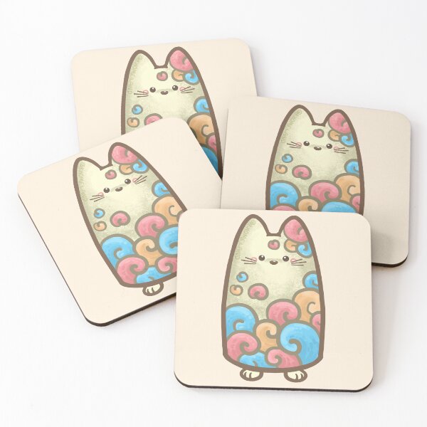 Item preview, Cat with Circle Pattern designed and sold by Khotekmei.