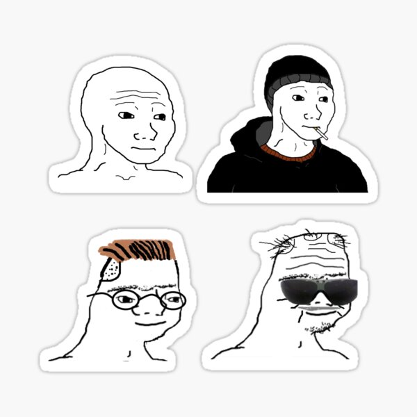 Doomer Wojak Sticker for Sale by Verbital