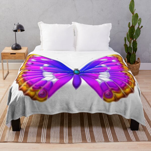 Artikelvorschau, Blauer und violetter Schmetterling entworfen und verkauft von Elonium.