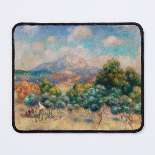Item preview, Impressionist Painting Mount of Sainte-Victoire (1888–1889) by Pierre-Auguste Renoir designed and sold by Designedbysm.