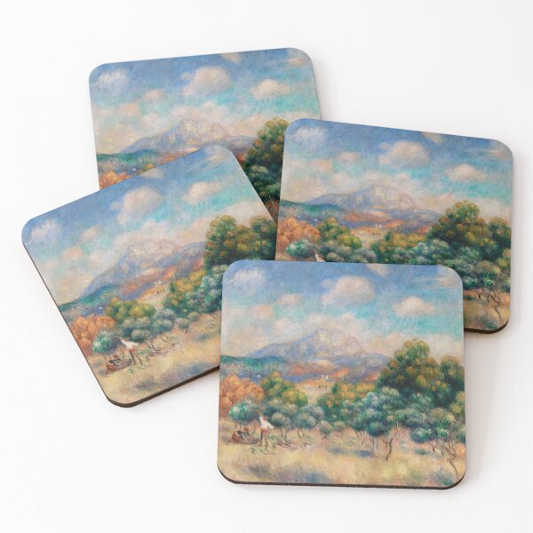 Item preview, Impressionist Painting Mount of Sainte-Victoire (1888–1889) by Pierre-Auguste Renoir designed and sold by Designedbysm.