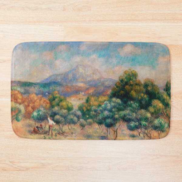 Item preview, Impressionist Painting Mount of Sainte-Victoire (1888–1889) by Pierre-Auguste Renoir designed and sold by Designedbysm.