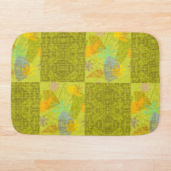 Item preview, Patchwork Tiki tejido verde designed and sold by ZENDYtechSTYLE.