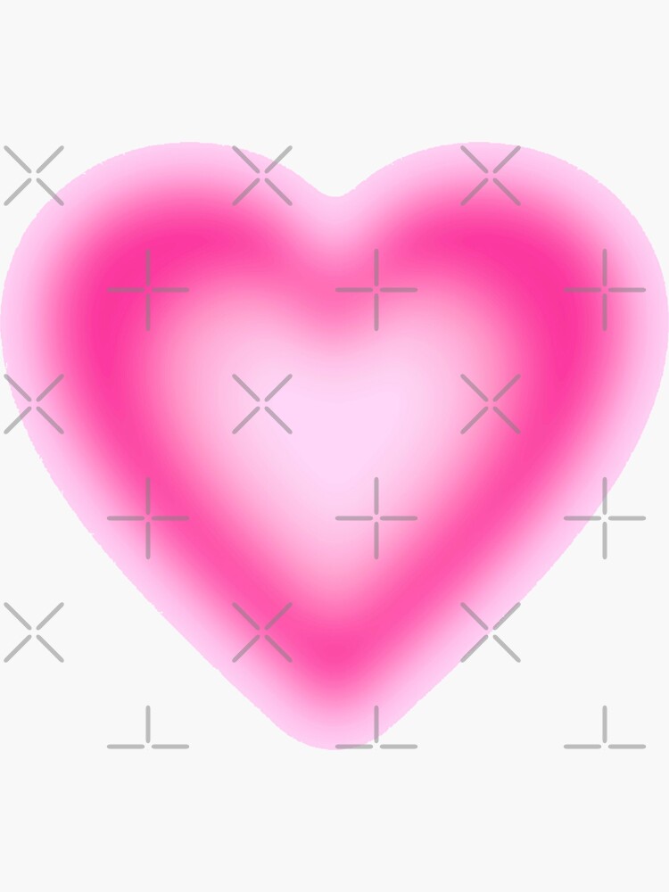 Thumbnail 3 of 3, Sticker, Aura heart designed and sold by Lavannya.