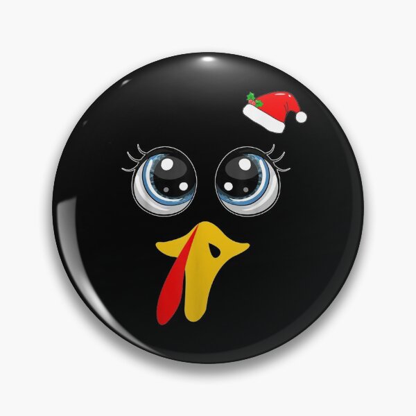 Item preview, Thanksgiving Turkey Face With Santa Hat Matching Family Xmas designed and sold by Delores Kinder.