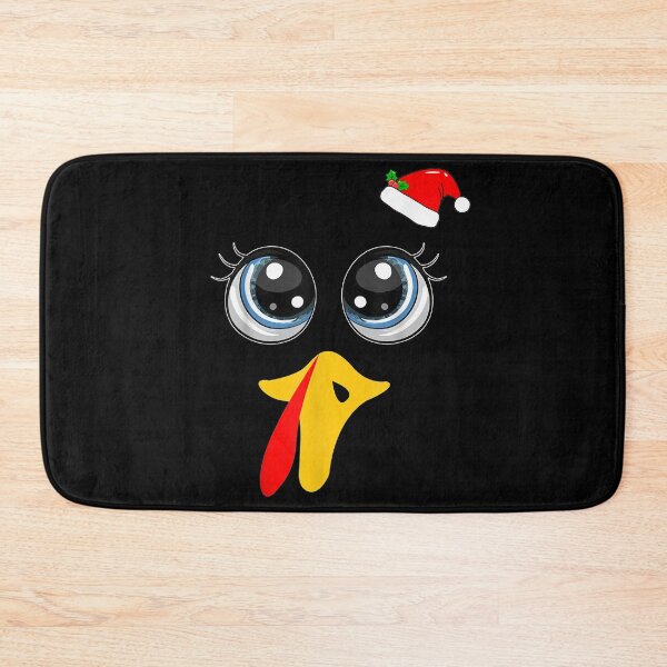 Item preview, Thanksgiving Turkey Face With Santa Hat Matching Family Xmas designed and sold by Delores Kinder.