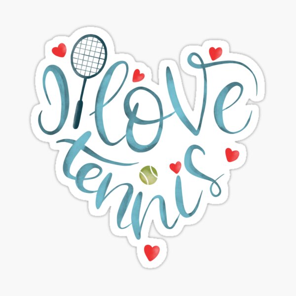 I Love Tennis Sticker