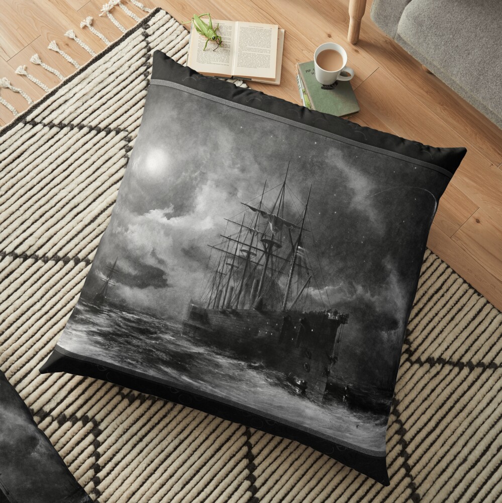 Grappling for the Lost Cable by Robert Charles Dudley Fine Art Xzendor7 Old Masters Reproductions Floor Pillow