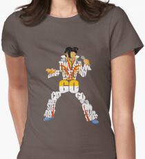 "Blue Suede Shoes" Elvis Lyrics Women's Fitted T-Shirt
