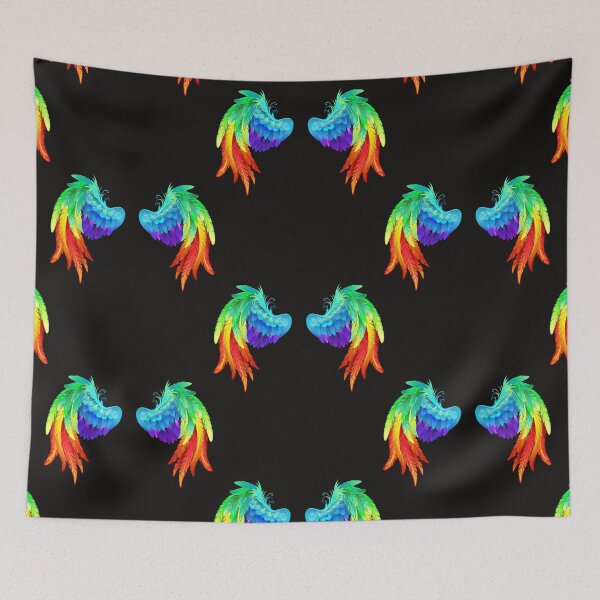 Item preview, Rainbow Angel Wings, Colorful Feathers Design designed and sold by Constant Readers.