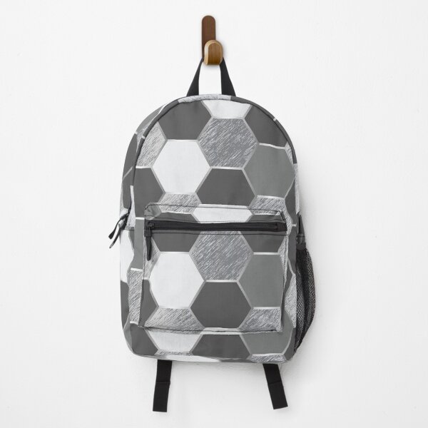 Item preview, Metal Silver and Light Grey Geometric Hexagon Pattern designed and sold by CynthiaGraphics.