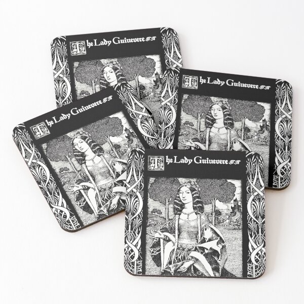 Item preview, ARTHURIAN LEGENDS,THE LADY GUINEVERE In Black and White designed and sold by BulganLumini.