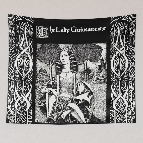 Item preview, ARTHURIAN LEGENDS,THE LADY GUINEVERE In Black and White designed and sold by BulganLumini.