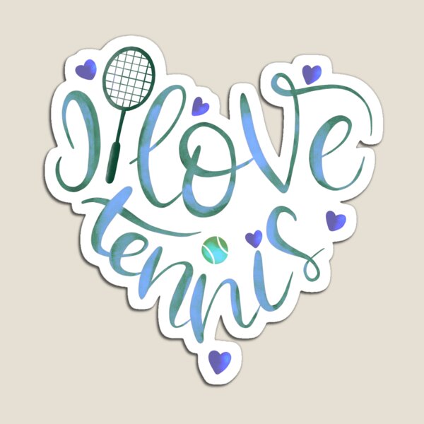 I Love Tennis - Blue Magnet