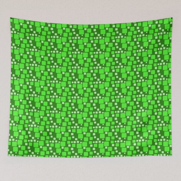 Item preview, Geometric Pattern Green Shades Squares designed and sold by NessiCreates.