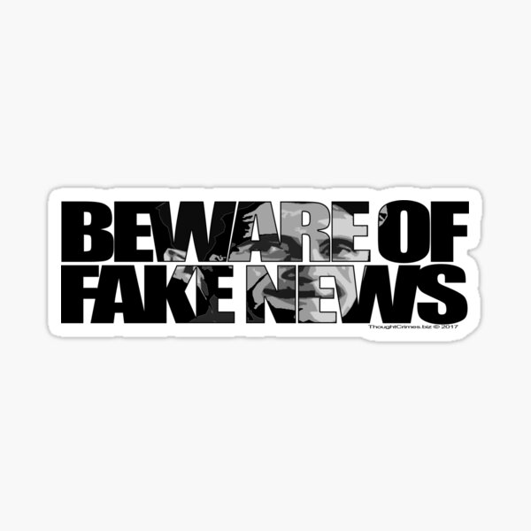 Beware of Fake News Sticker