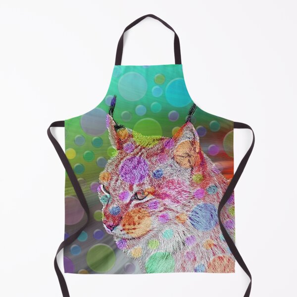 Item preview, Smiling, colorful lynx - abstract designed and sold by MarionsArt.