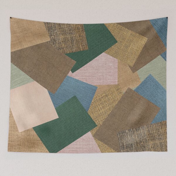 Item preview, Burlap Texture Collage Patchwork designed and sold by LashCreations.